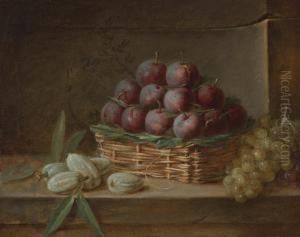 Still Life With Plums, Almonds And Raisins