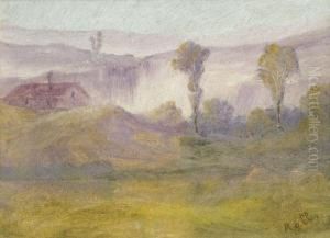 Paysage Aux Deux Arbres by Alfred Roll
