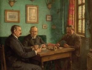 Beim Kartenspiel by Josef Rolletschek