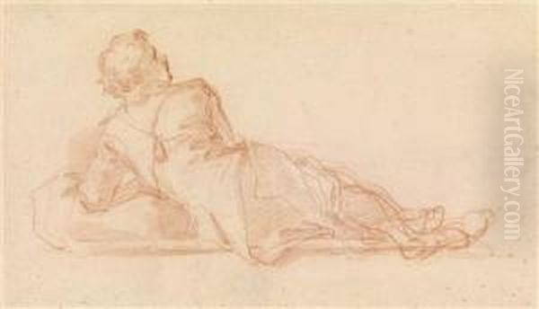 A Study Of A Reclining Man - view 1