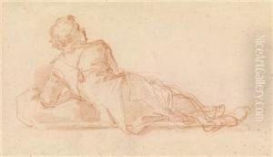 A Study Of A Reclining Man by Giuseppe Maria Rolli