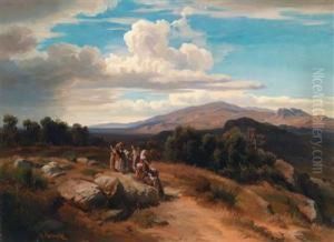 Spanish Landscape by Anton Romako
