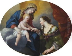 The Mystical Marriage Of Saint Catherine by Giovanni Francesco Romanelli