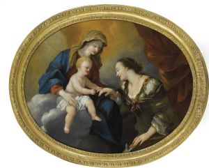 Le Mariage Mystique De Sainte Catherine by Giovanni Francesco Romanelli