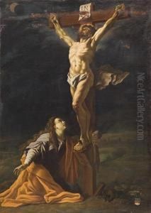 Cristo Crocifisso Con Maria Maddalena by Giuseppe Romani