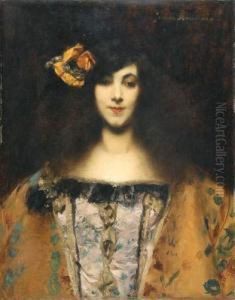 Portrait De Femme En Buste by Juana Romani