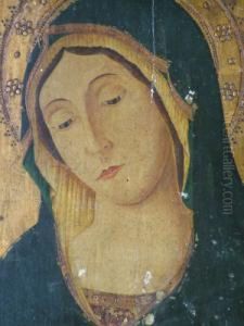 Portrait Of The Virgin Mary by Antoniazzo Romano