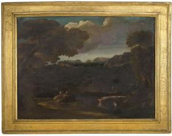Paesaggio Lacustre Con Pescatore - view 1
