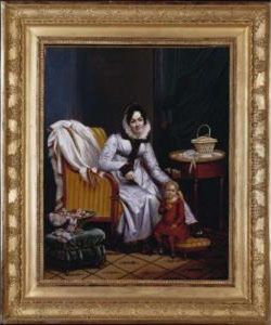 A Gentleman In His Study With A Young Girl by Adele Romanee Romany