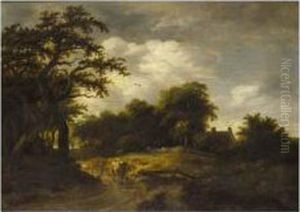 Landscape With Cattle On A Woodland Path by Gillis Rombouts