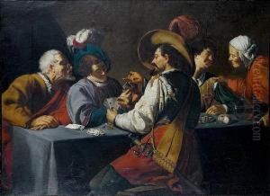 The Card Sharps by Salomon Rombouts