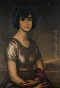 Retrato De Dama Joven (portrait Of A Young Lady) by Julio Romero De Torres