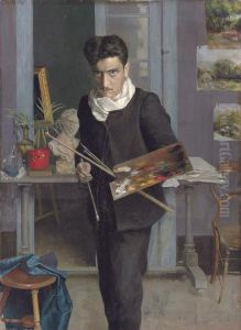 Autorretrato Joven by Julio Romero De Torres