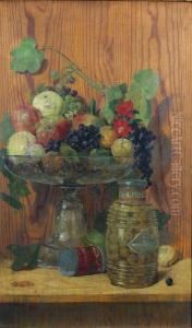 "bodegon Con Frutero" by Rafael Romero De Torres