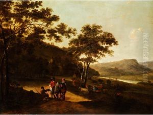 Tiefe Landschaft Mit Reitern Undbettler