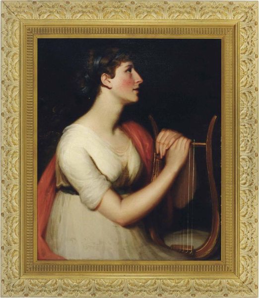 Portrait Of A Lady Holding A Lute - view 1