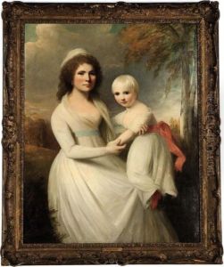 Portrait Of Mrs. Thomas Sanderson And Her Daughter, In A Landscape