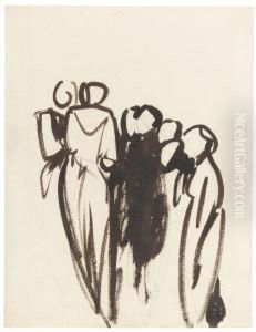 A Group Of Standing Figures by George Romney