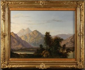Scorcio Del Lago Di Lecco Con Galbiate by Pietro Ronchetti