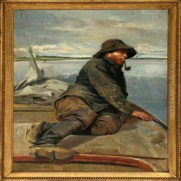 A Fisherman On His Boat - view 1