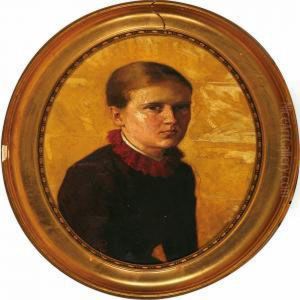 Portrait Of The Artist's Wife Marie Rondahl