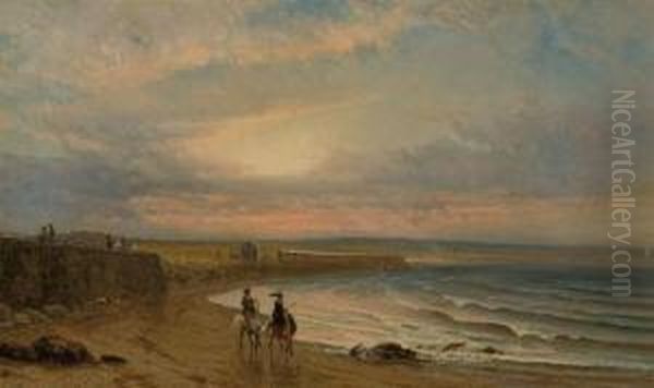 Horseback Riders On The Beach - view 1