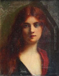 Portraitde Femme Rousse Aux Yeux Bleus