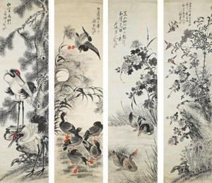 Birds And Flowers Of The Four Seasons by Tao Rong