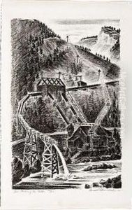 Mining Scene by Arnold H. Ronnebeck