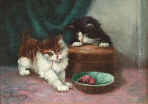 Chatons Et Fil Rouge by Alfred Ronner