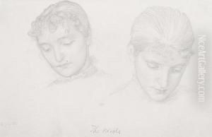 Head Studies Of Two Girls, 'the Nicols'