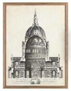 Section Of St Paul's Cathederal, Decorated Agreeably To Theoriginal Intention Of Sr. Christopher Wren by Eduard Rooker