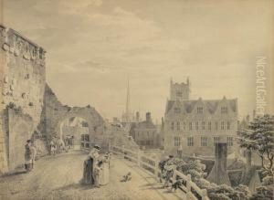 Promenading Figures, Shrewsbury