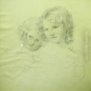 Portrait Of A Young Girl And Boy by Room, Henry