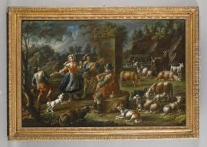 Scena Divita Con Personaggi E Animali