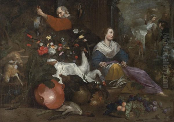 A City Market Scene - view 1