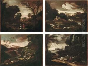 Quattro Paesaggi by Johann Melchior Roos