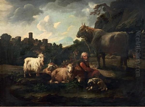 Paesaggio Con Pastore E Armenti - view 1