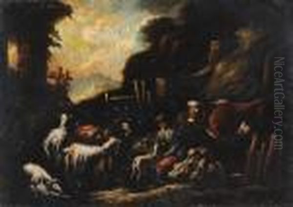 Pastore A Riposo Con Armenti - view 1