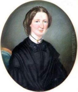 Portrait Of A Young Lady Wearing A Black Dress