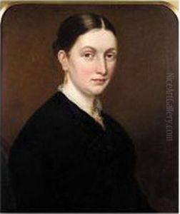 Portrait Of A Lady, Said To Be Hannah Jones Of Llangefni by William Roos