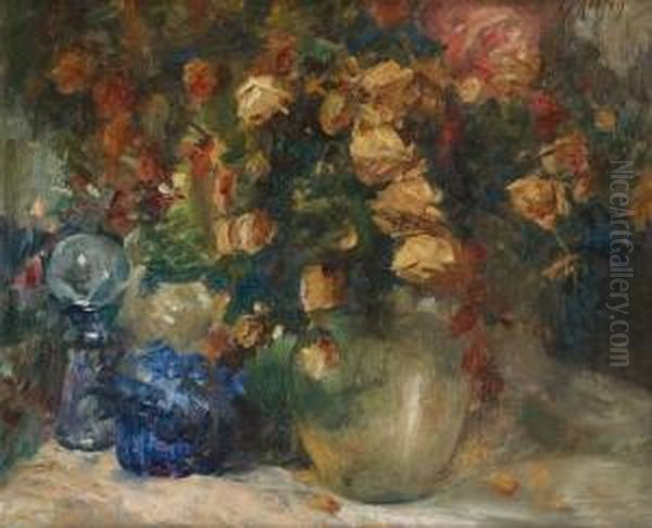 Vase Fleuri De Roses - view 1