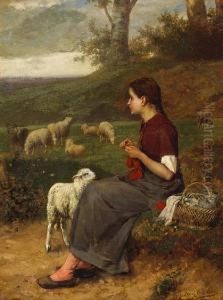The Young Shepherdess by Albert Roosenboon