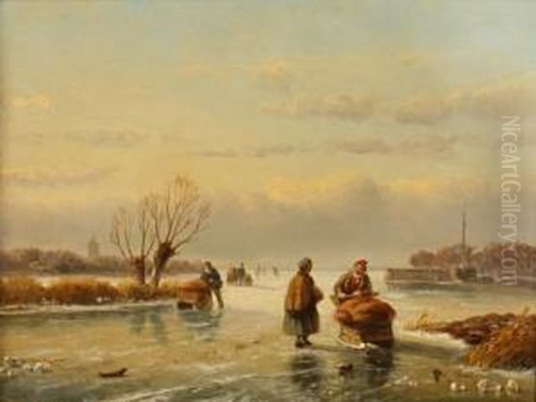 Figures On A Frozen Lake - view 1