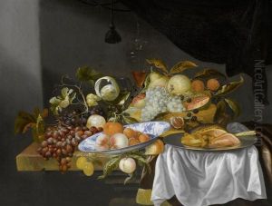 Still Life With Fruits, Ham And A Wan-li Plate