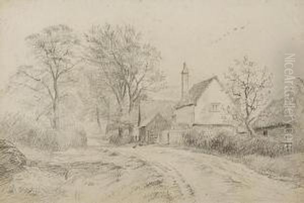 Roadside Sketch, Layer Breton, Essex - view 1