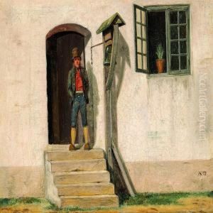 Farmer On A Staircase