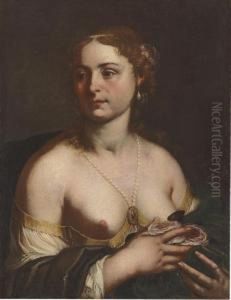 A Courtesan by Francesco Rosa