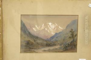 Alpine Scene by M. Rosa