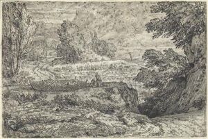 Landschaft Mit Einem Hohlweg Zur Rechten by Salvator Rosa